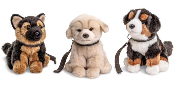 Plüsch Hunde  sort. 3fach 18cm